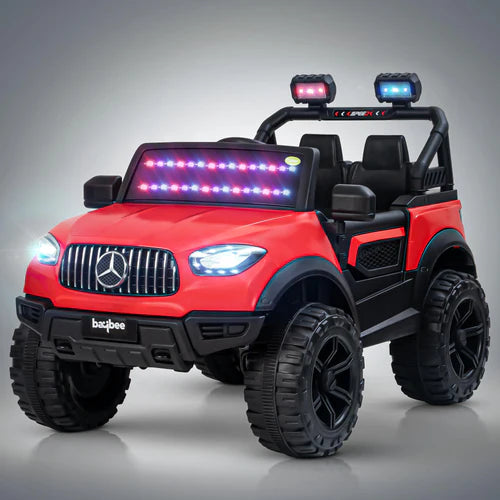 Red Benz Rumble Jeep - 12V Electric Ride-On Car for Kids