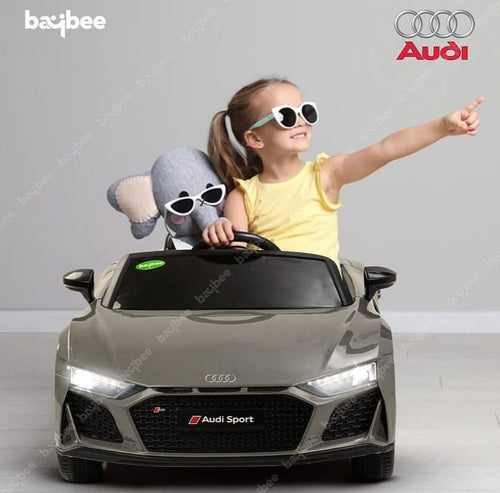 BAYBEE Baybee Official Licensed Audi R8 Battery Operated Car for Kids, Ride on Kids Car with LED Light & Music (Grey)